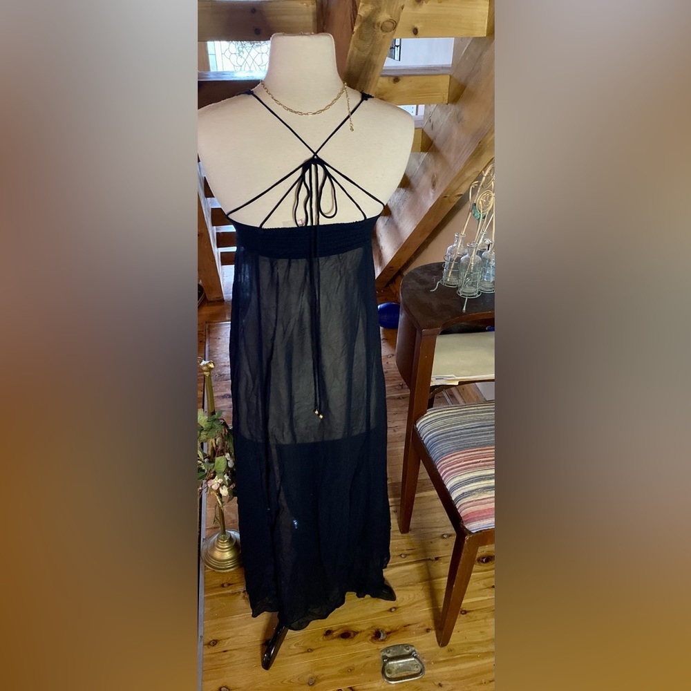 Free Preople Intimately Strappy Maxi Slip Dress Whimsygoth Fairy Witchy Vamp XS